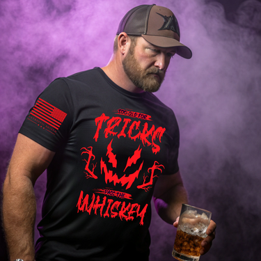 Patriotic Spooky whiskey lover shirt for Halloween parties